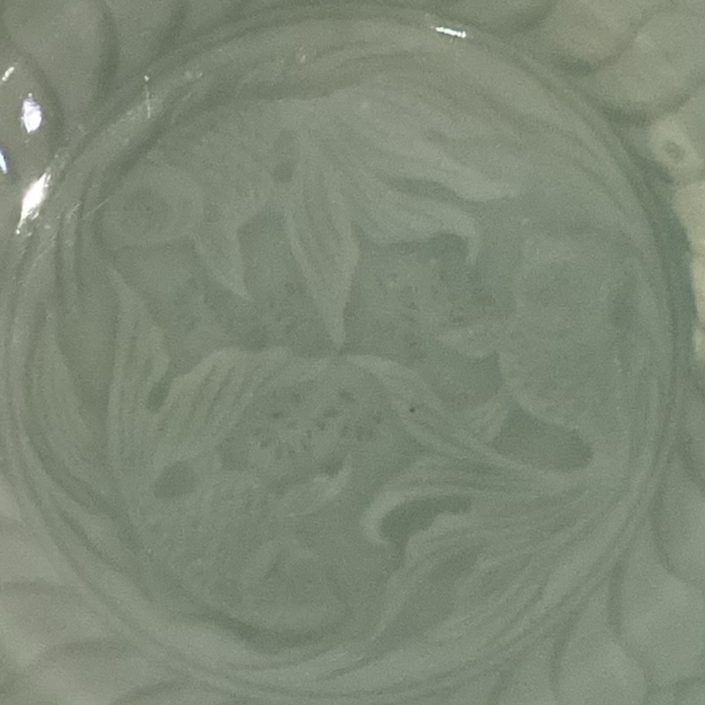 Lillian Vernon Celadon Fish Koi Dessert Salad Plates Light Jade Green Set of 2 - Picture 4 of 6